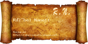 Rábel Nanett névjegykártya